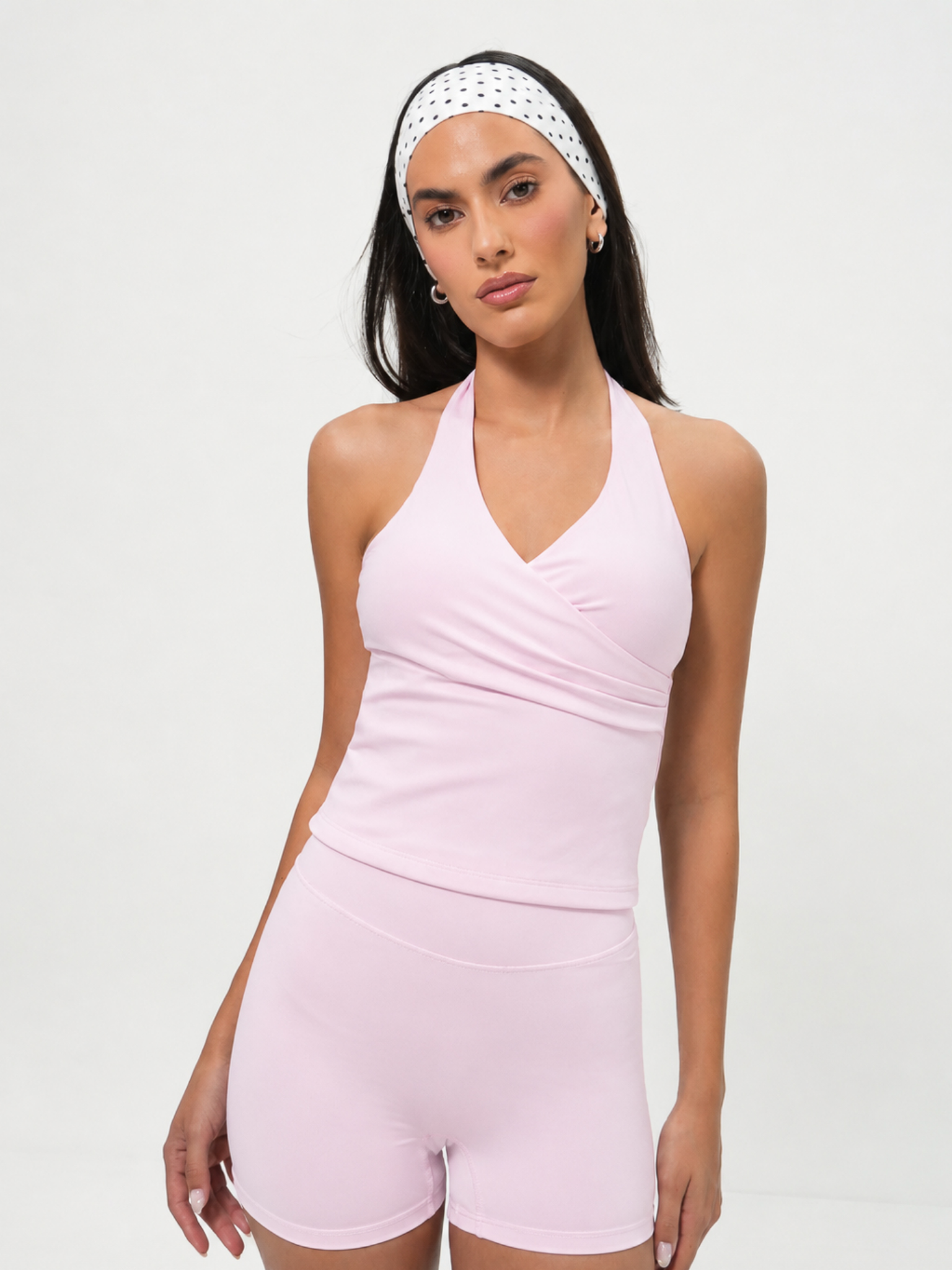Set Poise Draped Top + Fitted Short